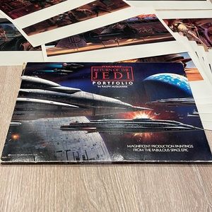 Vintage 1983 Star Wars Return of the Jedi portfolio artwork by Ralph McQuarrie